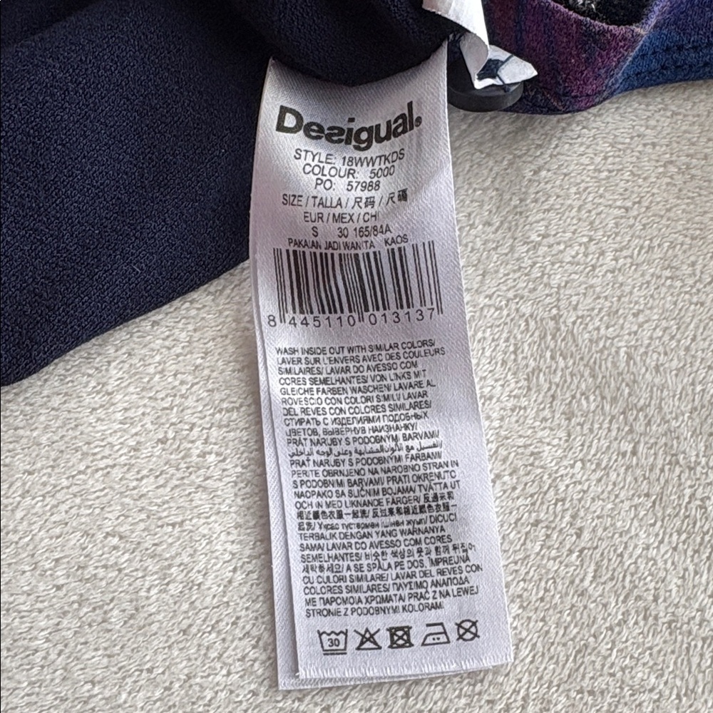 DESIGUAL Long Sleeve Top - Blue and Purple Floral - Picture 8 of 11
